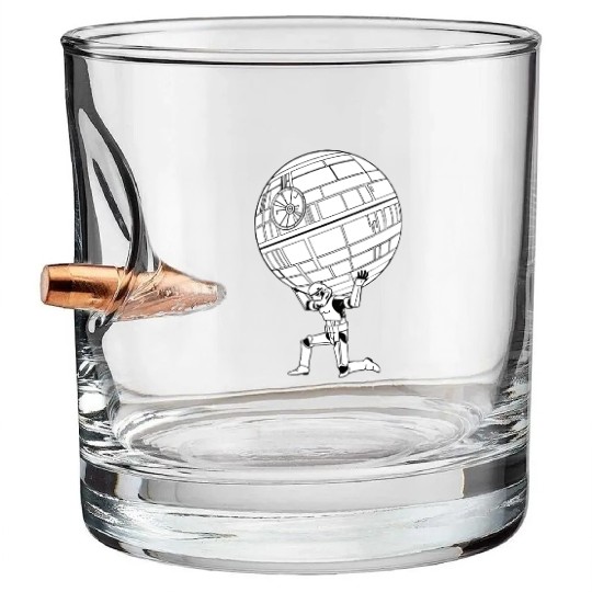 Funny Star Wars Stormtrooper art Bullet Whiskey Glasses