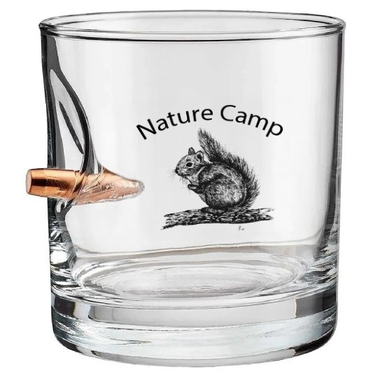 Nature Camp Squirrel Bullet Whiskey Glasses