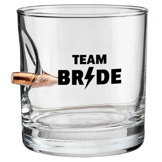 Team Bride Rocks (Hen Night / Bachelorette Party) Bullet Whiskey Glasses