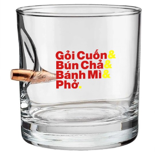Vietnamese / Vietnam Street Food Bullet Whiskey Glasses