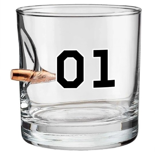 Muscle Car 01 80s TV Dukes of Hazzard General Lee Bullet Whiskey Glasses