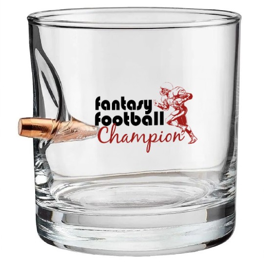 Fantasy Football Champ Bullet Whiskey Glasses