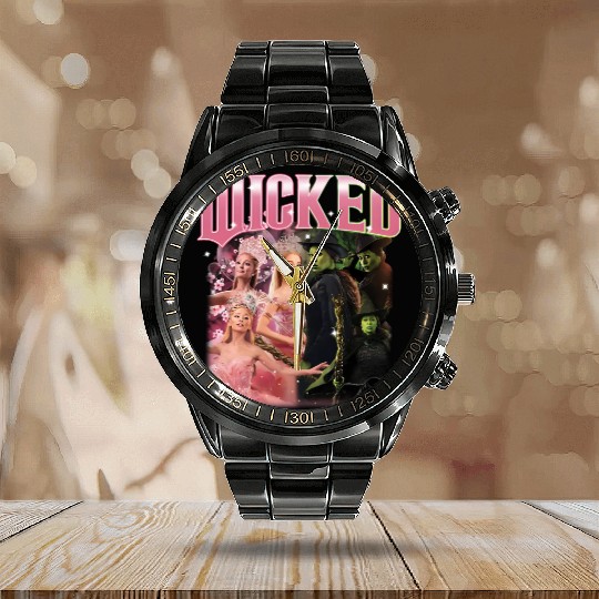 Wicked The Musical Calendar Steel Band Watch, Wicked, Changed For Good, Wicked The Musical, Glinda Elphaba, Wicked The Musical Gifts, Wicked The Musical Costume