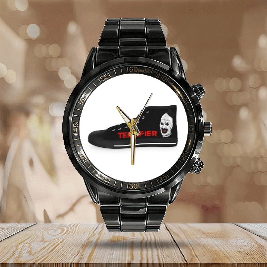 Discover Terrifier High Top Sneakers, Halloween Gifts for Fans Calendar Steel Band Watch