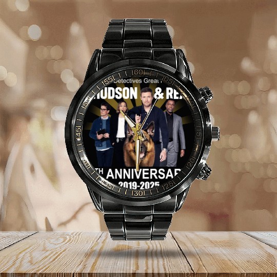 Good Detectives Great Partners Hudson And Rex 6Th Anniversary 2019 2025 Calendar Steel Band Watch, Charlie Hudson Calendar Steel Band Watch, Movie Actor Calendar Steel Band Watch,Drama Film