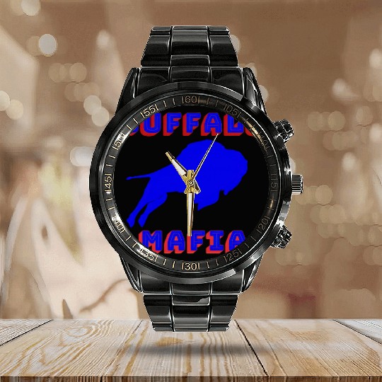 Bills Mafia Makes A Great For Buffalo Sports Fan Calendar Steel Band Watch
