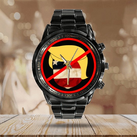 anti trump - dump trump 2020 Calendar Steel Band Watch
