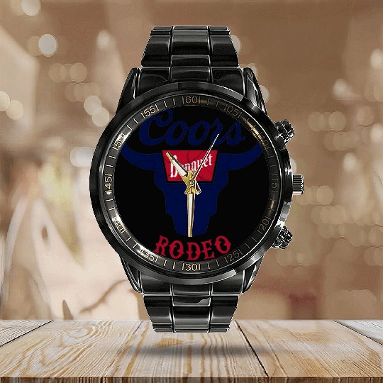 CCOORS Banquet Rodeo Calendar Steel Band Watch