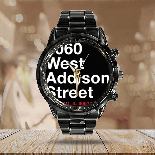 Wrigley Field Calendar Steel Band Watch