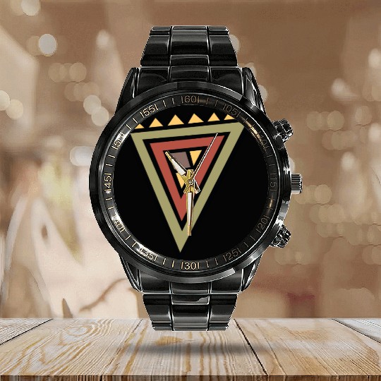 Native American Symbol Calendar Steel Band Watch
