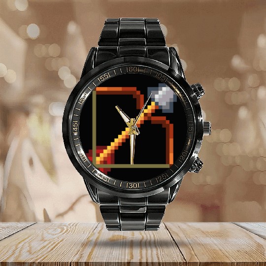 bow and arrow Calendar Steel Band Watch