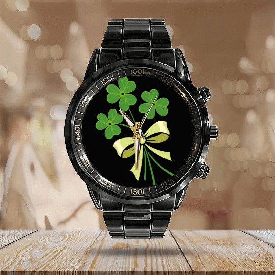shamrock Calendar Steel Band Watch