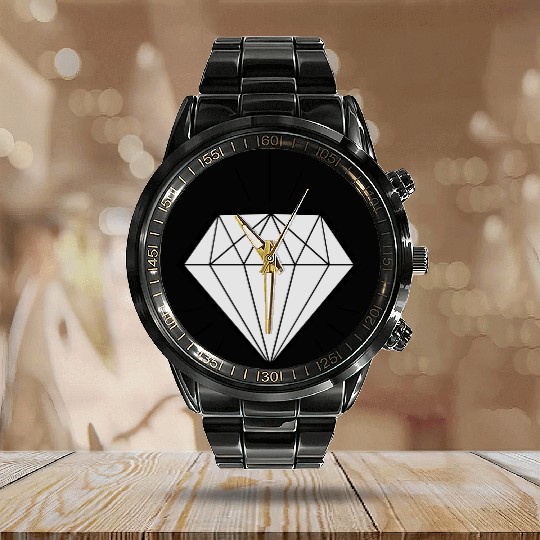 Diamond bling bling - swaggy Calendar Steel Band Watch