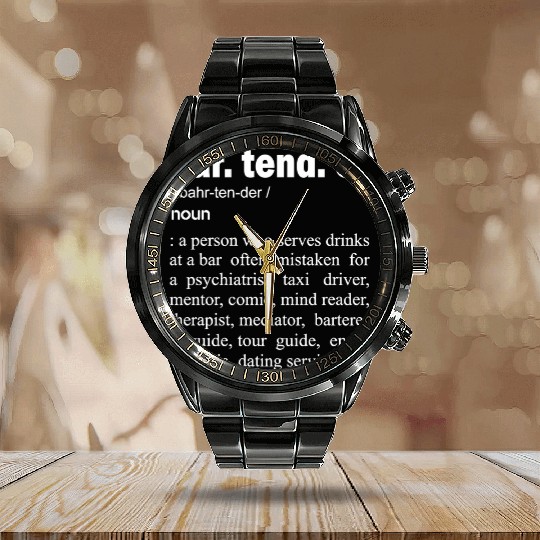 Bartender - Bartender Definition Calendar Steel Band Watch