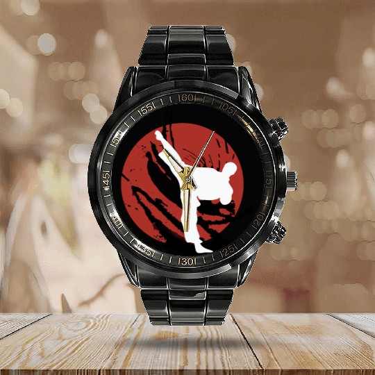 Don't let fool you karate kid Calendar Steel Band Watch