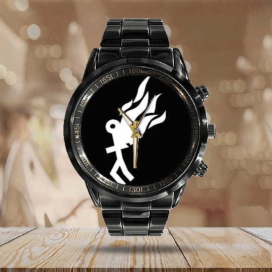 Burning Man Calendar Steel Band Watch