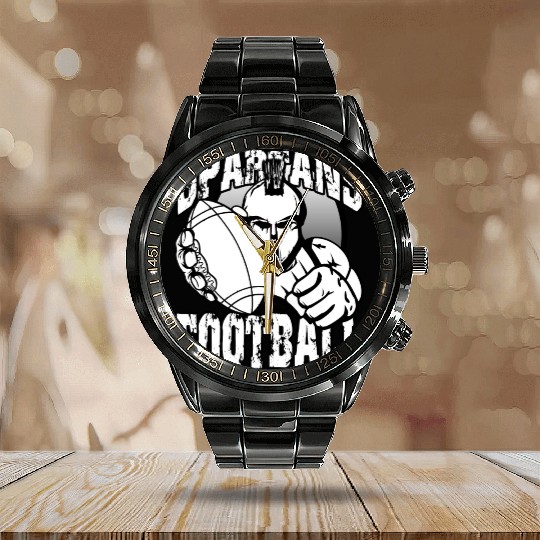 Spartans Football Homecoming Sports School Pride Calendar Steel Band Watch