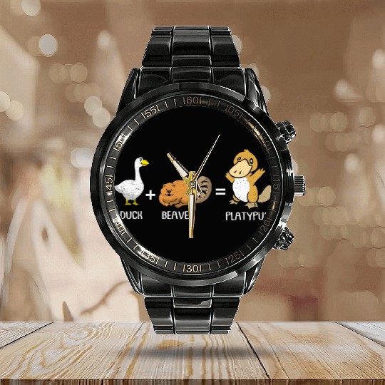 Platypus Calendar Steel Band Watch