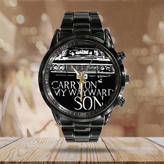 Carry on my wayward son Supernatural Calendar Steel Band Watch