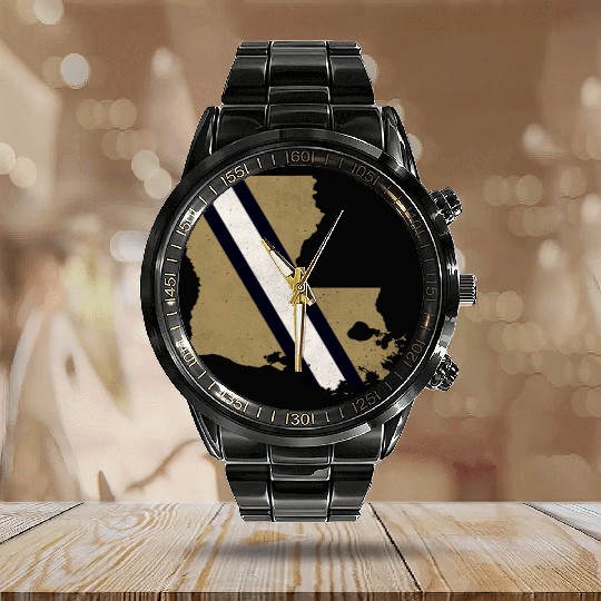 new orleans louisiana helmet stripe Calendar Steel Band Watch