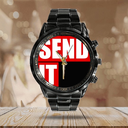 Send it Calendar Steel Band Watch