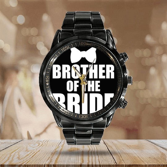 Cute Brother Of The Bride Wedding Gift Calendar Steel Band Watch