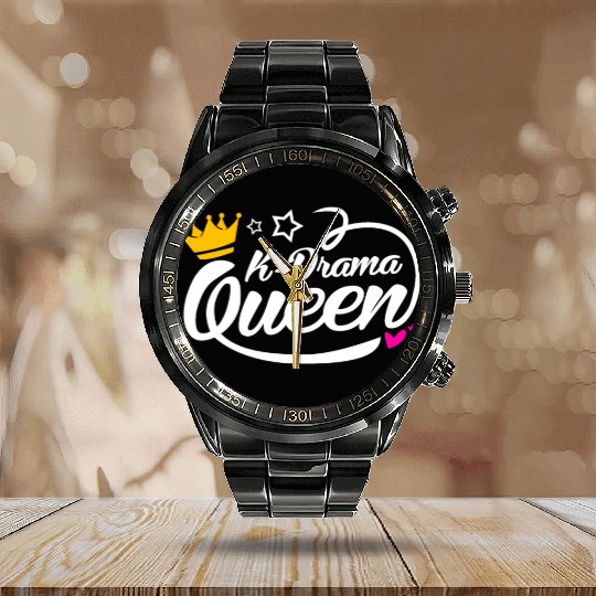 Kdrama Lover Korean Drama Fan Queen Mom Daughter Calendar Steel Band Watch