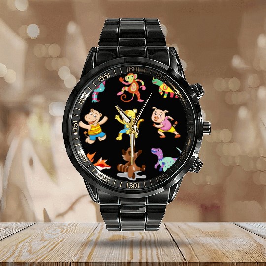 cute Animal Crossing Characters Calendar Steel Band Watch