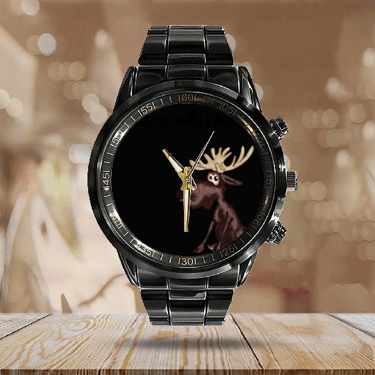 Moose whisperer Calendar Steel Band Watch