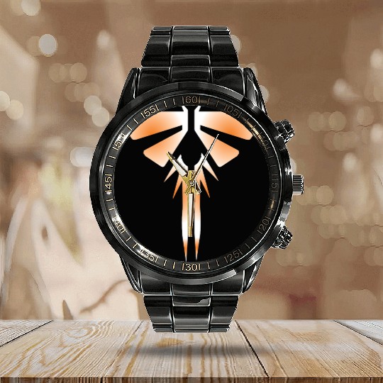 The Last of Us Fireflies Logo Graffiti Calendar Steel Band Watch