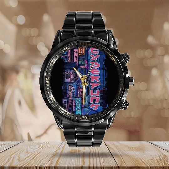 cyberpunk Calendar Steel Band Watch