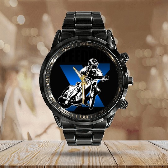 Motorcycle Speedway Racing Calendar Steel Band Watch