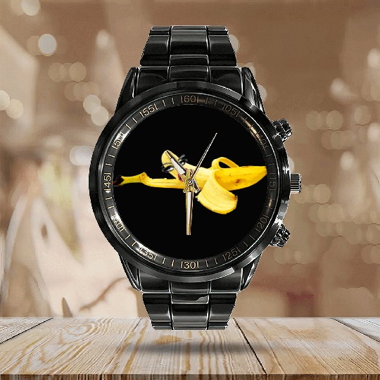 Seducing Banana Calendar Steel Band Watch