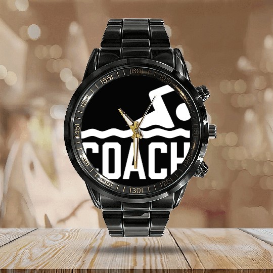 Swimming Coach Swimming Instructor Swim Course Calendar Steel Band Watch