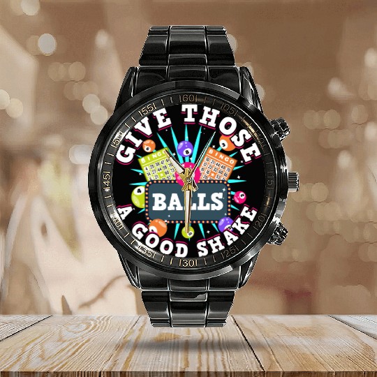 Adult Humor Bingo Caller Gambling Bingo Novelties Calendar Steel Band Watch