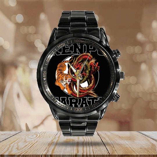 Kenpo Karate Gift Calendar Steel Band Watch