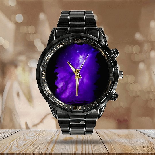 Light from a distant galaxy Calendar Steel Band Watch