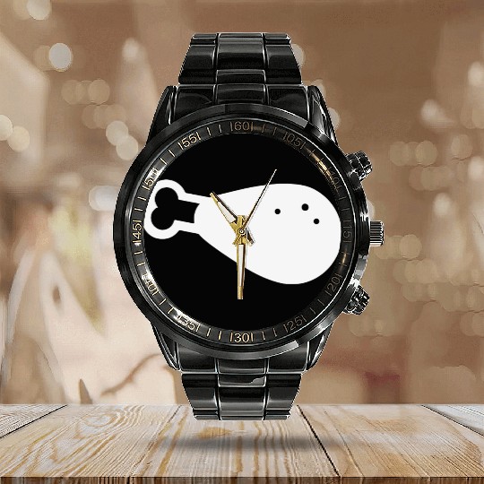 Turkey Leg Calendar Steel Band Watch