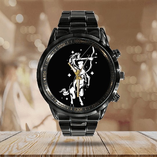 Centaur Girl Sagittarius Mom Daughter Calendar Steel Band Watch