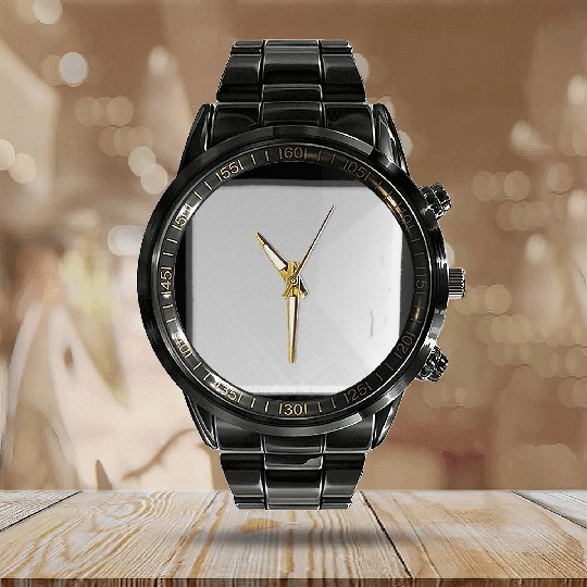 metal surface square craft silver shiny square Calendar Steel Band Watch