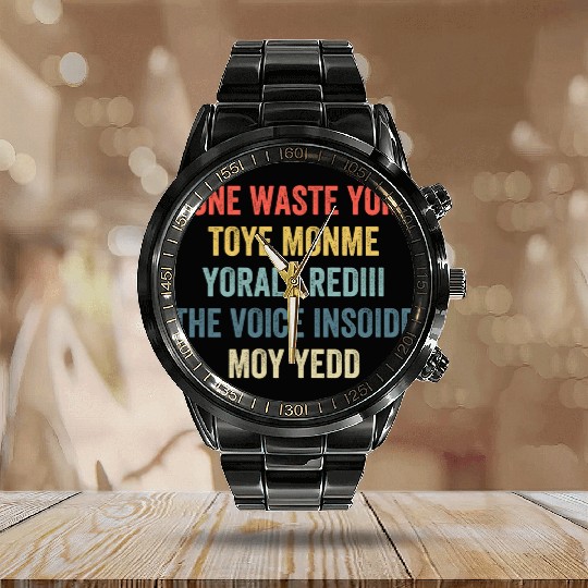 B182 I miss You Calendar Steel Band Watch