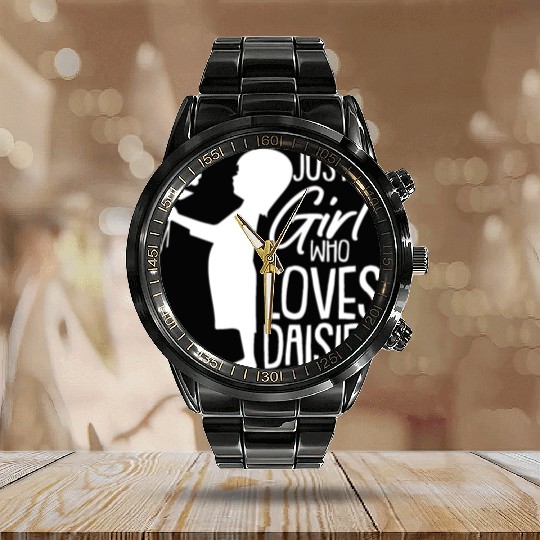 Daisy Garden Gardening Gardener Calendar Steel Band Watch