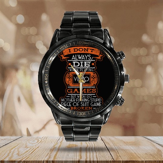Gaming Video Game Amusement Arcade Console Calendar Steel Band Watch