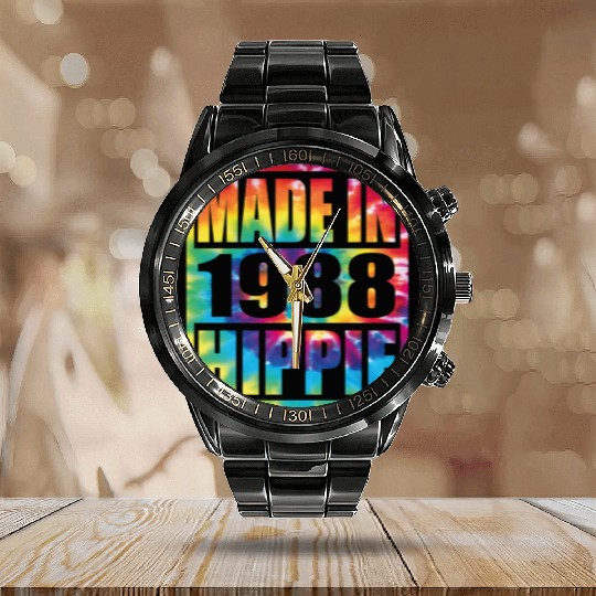 Hippie Birthday 1988 Calendar Steel Band Watch