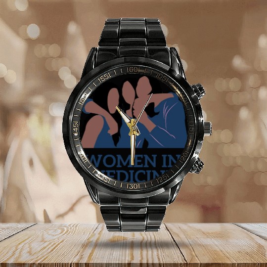Women in medicine-Designs of women medical doctors Calendar Steel Band Watch