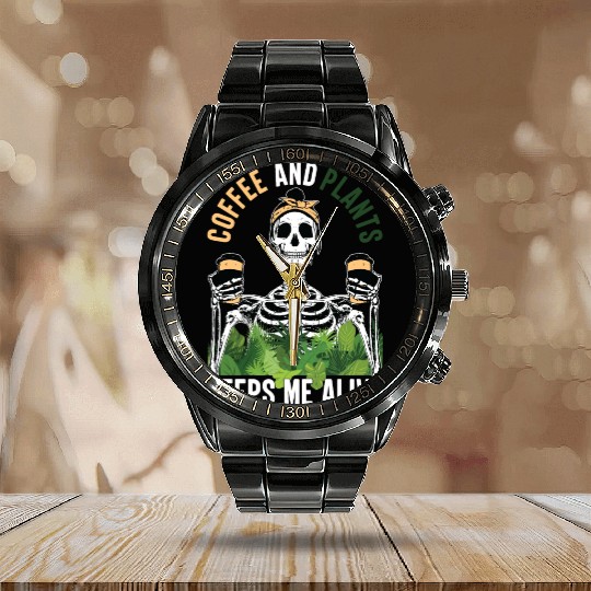 Harvest Flowers Lifestyle Planting Gardening Gifts Calendar Steel Band Watch