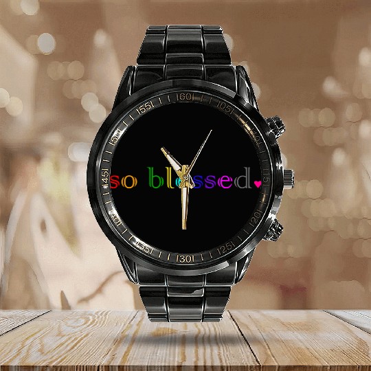 so blessed Calendar Steel Band Watch