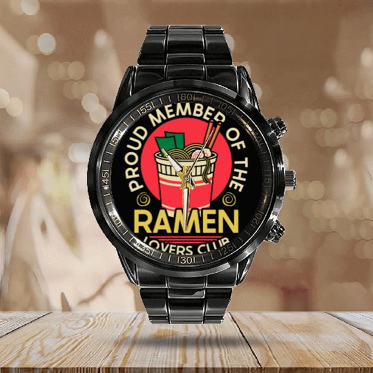 Proud Member Of The Ramen Lovers Club | Ramen Calendar Steel Band Watch