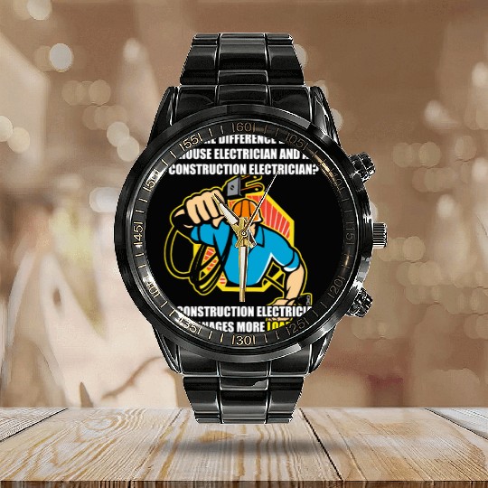 Electrician Electrical Engineer Lineman Calendar Steel Band Watch