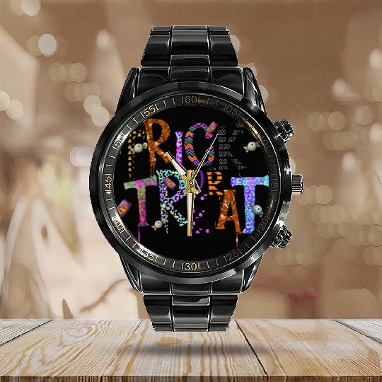 Trick Or Treat Calendar Steel Band Watch
